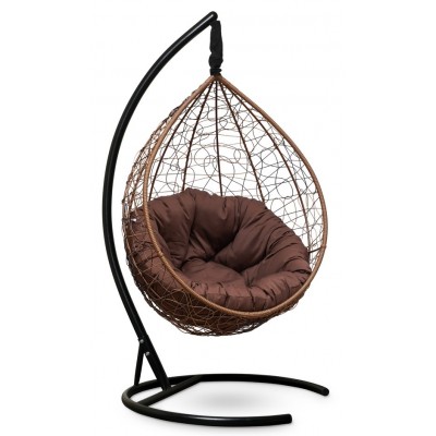 Подвесное кресло-кокон Sevilla Verde горячий шоколад, подушка коричневая фото