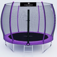 Батут пружинный с защитной сеткой Calviano 312 см - 10ft OUTSIDE master purple