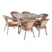 Комплект садовой мебели DECO 6 PLUS с прямоугольным столом, шоколад 2 фото