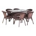Комплект садовой мебели DECO 6 PLUS с прямоугольным столом, шоколад фото