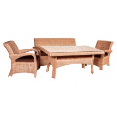 Комплект садовой мебели KORILIUS с прямоугольным столом, капучино