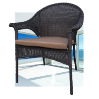 Плетеное кресло LV-140B-Brown с подушкой в комплекте