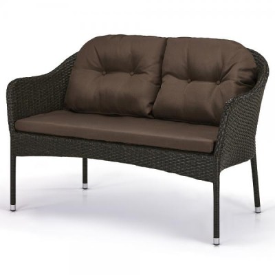 Плетеный диван из искусственного ротанга S54A-W53 Brown фото