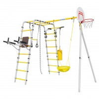 Дачный комплекс Fitness + СЕТКА качели Romana 103.20.05 (серый/жёлтый)