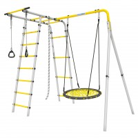 Дачный комплекс Лесная поляна 3 + ГНЕЗДО качели-гнездо 80 см Romana R 103.26.05 (серый/жёлтый)