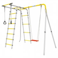 Дачный комплекс Лесная поляна 3 + ФАНЕРНЫЕ качели Romana R 103.26.05 (серый/жёлтый)