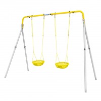 Качели двойные + СЕТКА качели Romana R.103.28.04 (серый/жёлтый)