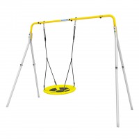 Качели двойные + ГНЕЗДО качели Romana R.103.28.04 (серый/жёлтый)