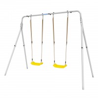 Качели двойные + ПЛАСТИКОВЫЕ качели Romana R.103.28.04 (серый)