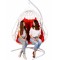Двойное подвесное кресло BiGarden Primavera White, красный