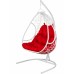 Двойное подвесное кресло BiGarden Primavera White, красный 1 фото