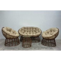 Комплект для отдыха SAVIRA диван + 2 кресла + столик Горячий шоколад