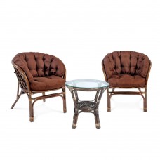 Комплект мебели кофейный из ротанга БАГАМА S-1