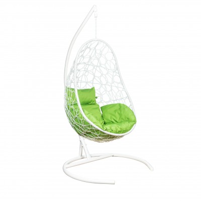 Подвесное кресло LESET Ажур белый/зеленое яблоко фото