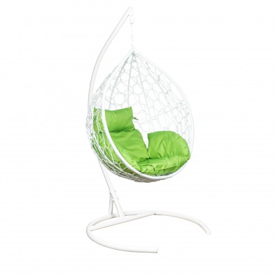 Подвесное кресло LESET Эва белый/зеленое яблоко фото