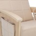 Кресло-качалка глайдер Импэкс Нордик натуральное дерево ткань Verona vanilla 4 фото