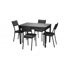 Комплект обеденной мебели Стол Бристоль М81 серое со ст. Дункан темно-серый