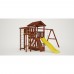 Детская площадка Савушка Мастер 3 с качелями Гнездо 1 метр (Махагон) 1 фото