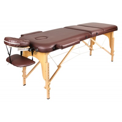 Массажный стол Atlas Sport 70 см складной 3-с деревянный (коричневый) фото
