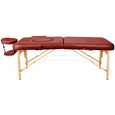Массажный стол для беременных Atlas Sport 70 см складной 2-с деревянный (бургунди) фото