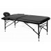 Складной 2-х секционный алюминиевый массажный стол BodyFit, черный 70 см 4 фото