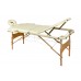 Складной 3-х секционный деревянный массажный стол BodyFit, кремовый 70 см 6 фото