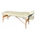 Складной 3-х секционный деревянный массажный стол BodyFit, кремовый 70 см 5 фото