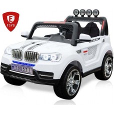 Двухместный детский электромобиль Electric Toys BMW X5 Lux 12V (белый) 10Ah с дугами