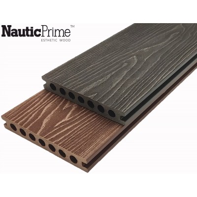 Террасная доска (декинг) из ДПК Nautic Prime Esthetic Wood 150х4000мм, Коричневый фото