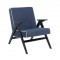 Кресло для отдыха Вест Венге Шпон Verona Denim Blue, кант Verona Light Grey