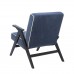 Кресло для отдыха Вест Венге Шпон Verona Denim Blue, кант Verona Light Grey 5 фото