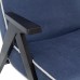 Кресло для отдыха Вест Венге Шпон Verona Denim Blue, кант Verona Light Grey 4 фото