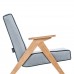 Кресло-качалка Вест Дуб Шпон, ткань Fancy 85, кант Fancy 37 7 фото