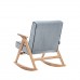 Кресло-качалка Вест Дуб Шпон, ткань Fancy 85, кант Fancy 37 6 фото