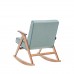 Кресло-качалка Вест Дуб, ткань Soro 34, кант Soro 86 5 фото