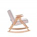 Кресло-качалка Вест Дуб, ткань Soro 61, кант Soro 86 7 фото