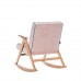 Кресло-качалка Вест Дуб, ткань Soro 61, кант Soro 86 6 фото