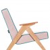 Кресло-качалка Вест Дуб, ткань Soro 61, кант Soro 86 5 фото