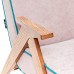 Кресло-качалка Вест Дуб, ткань Soro 61, кант Soro 86 3 фото