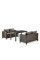 Обеденный комплект плетеной мебели с диванами T256A/S59A-W53 Brown фото 1