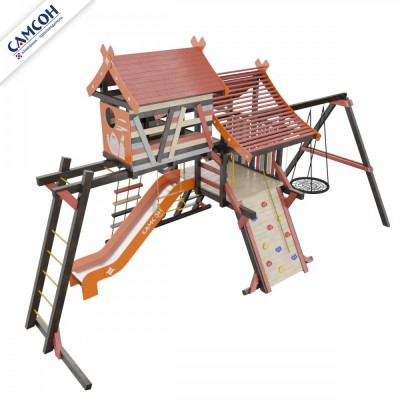 Детская площадка Хижина Корсика, оранжевый фото
