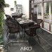 Комплект садовой мебели DECO 6 с прямоугольным столом, шоколад фото