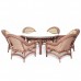 Комплект садовой мебели CHELSEA с круглым столом, коричневый 3 фото