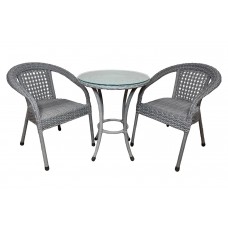 Комплект садовой мебели DECO 2 с круглым столом, серый