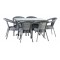 Комплект садовой мебели DECO 6 с прямоугольным столом, серый