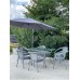 Комплект садовой мебели DECO 6 PLUS с прямоугольным столом, серый 2 фото