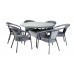 Комплект садовой мебели DECO 6 с круглым столом, серый фото