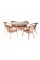 Комплект садовой мебели DECO 6 с круглым столом 7035П Светлый