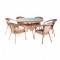 Комплект садовой мебели DECO 6 с круглым столом 7035П Светлый