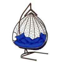 Кресло подвесное двухместное DUBLIN Twin Brown/Blue